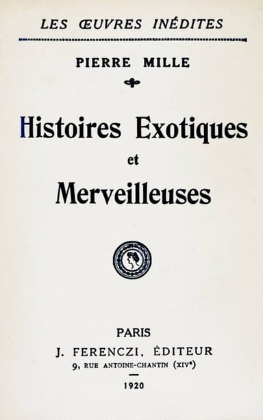 Copertina di Histoires exotiques et merveilleuses, di Pierre Mille