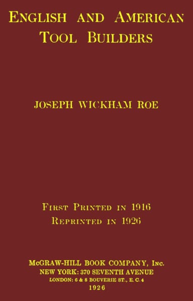 Copertina di English and American tool builders, di Joseph Wickham Roe