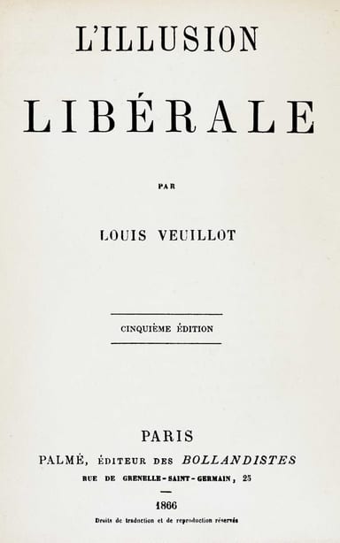 Capa de L'illusion libérale, de Louis Veuillot