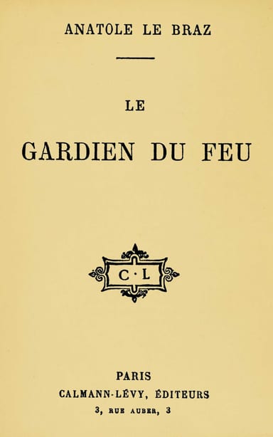 Copertina di Le gardien du feu, di Anatole Le Braz