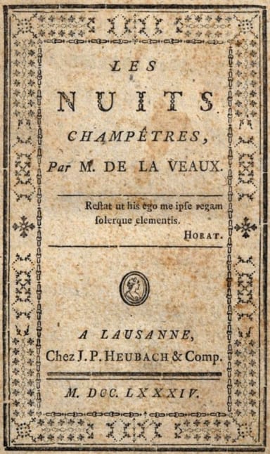 Portada de Les nuits champêtres, de J.-Charles Laveaux
