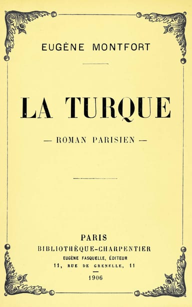 Copertina di La Turque, di Eugène Montfort