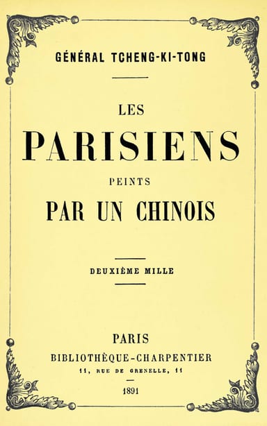 Copertina di Les Parisiens peints par un Chinois, di Ki-tong Tcheng