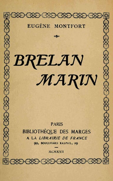 Copertina di Brelan marin, di Eugène Montfort