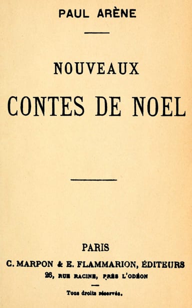 Copertina di Nouveaux contes de Noël, di Paul Arène