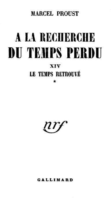 Portada de Le temps retrouvé Tome 1 (de 2), de Marcel Proust