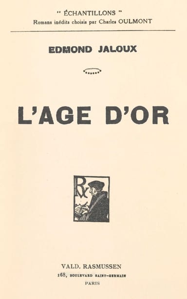 Portada de L'âge d'or, de Edmond Jaloux