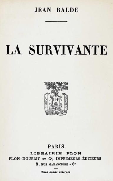 Copertina di La survivante, di Jean Balde