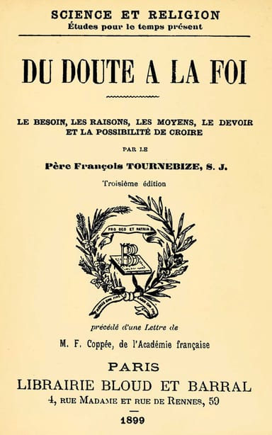 Couverture de Du doute à la foi par François Tournebize