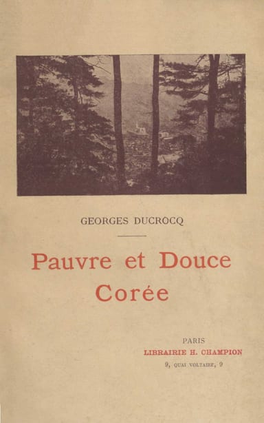 Portada de Pauvre et douce Corée, de Georges Ducrocq