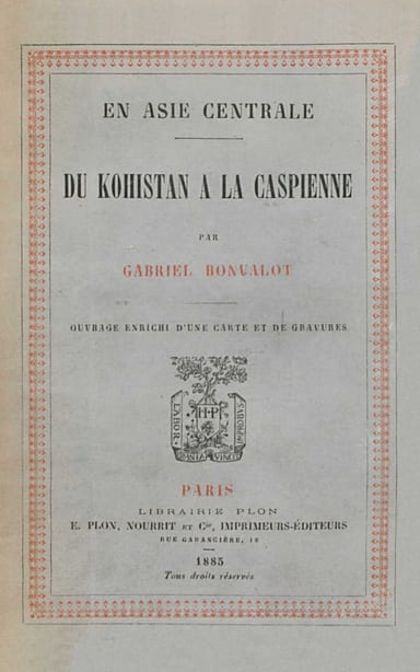 Copertina di En Asie centrale, di Gabriel Bonvalot