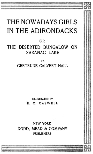 Copertina di The Nowadays Girls in the Adirondacks, di Gertrude Hall Brownell