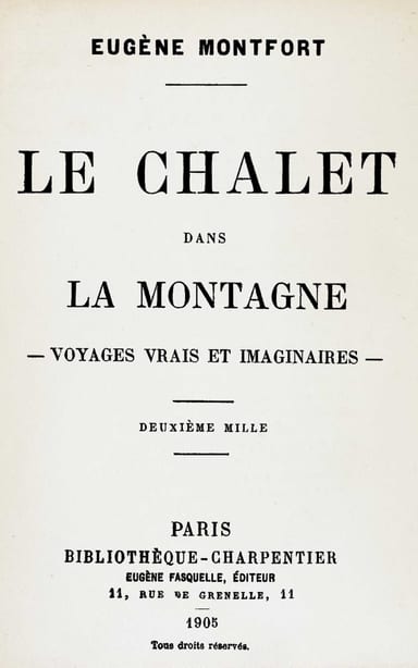 Copertina di Le chalet dans la montagne, di Eugène Montfort