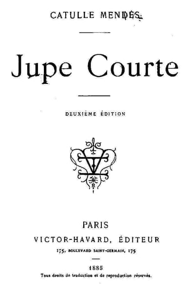 Copertina di Jupe courte, di Catulle Mendès