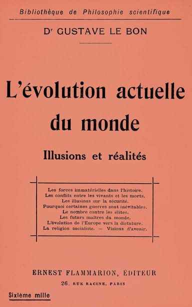 Portada de L'évolution actuelle du monde: illusions et réalités, de Gustave Le Bon