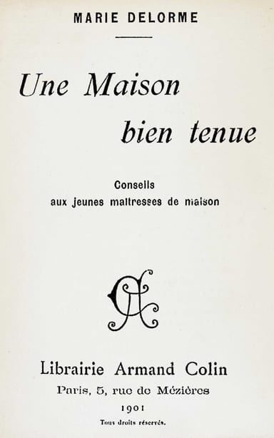 Copertina di Une maison bien tenue, di Marie Delorme