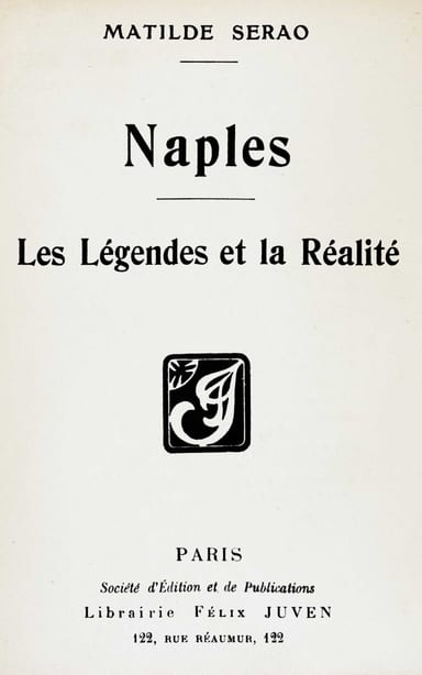 Copertina di Naples, di Matilde Serao