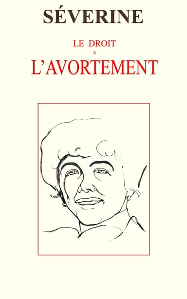 Portada de Le droit à l'avortement, de Séverine
