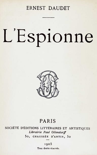 Copertina di L'espionne, di Ernest Daudet