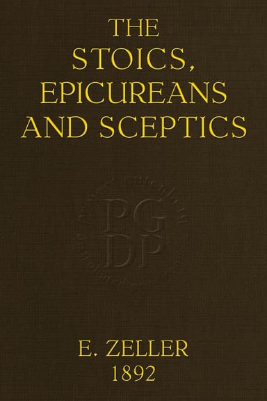 Cover of The Stoics, Epicureans and Sceptics by Eduard Zeller