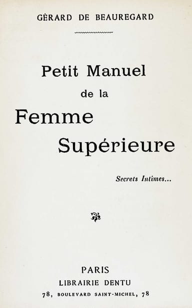 Copertina di Petit manuel de la femme supérieure, di Gerard de Beauregard