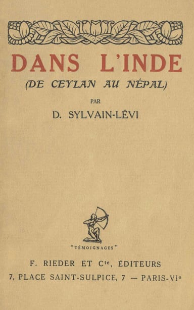 Portada de Dans l'Inde (de Ceylan au Népal), de Désirée Sylvain-Lévi