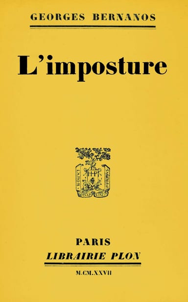 Portada de L'imposture, de Georges Bernanos