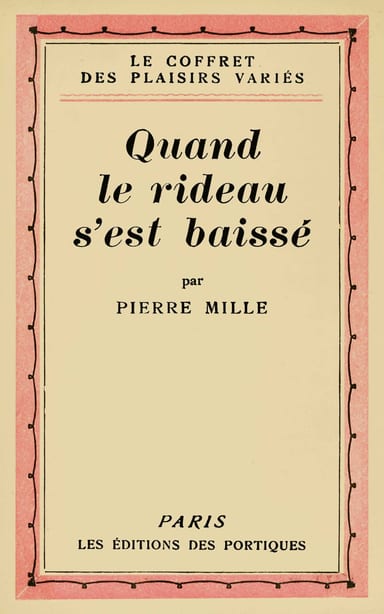 Couverture de Quand le rideau s'est baissé par Pierre Mille