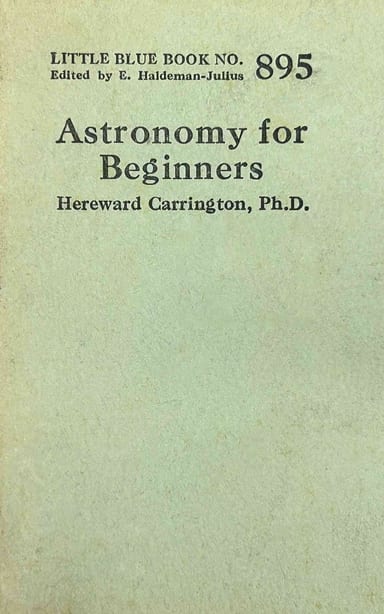 Portada de Astronomy for beginners, de Hereward Carrington