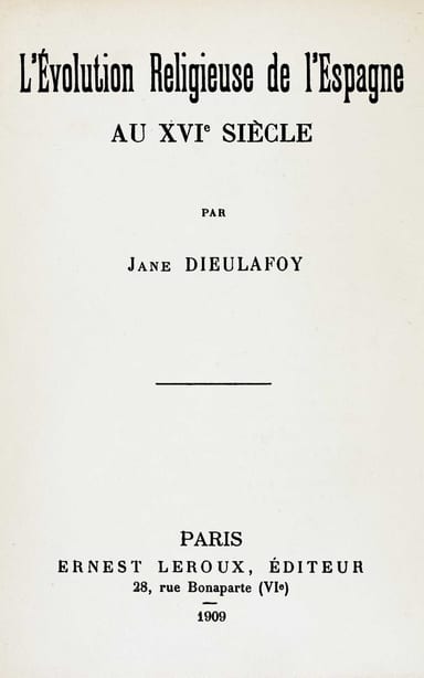 Copertina di L'évolution religieuse de l'Espagne au XVIe siècle, di Jane Dieulafoy