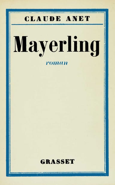 Copertina di Mayerling, di Claude Anet