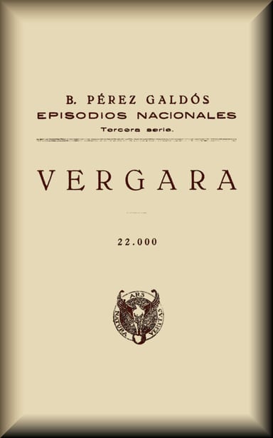 Couverture de Vergara par Benito Pérez Galdós