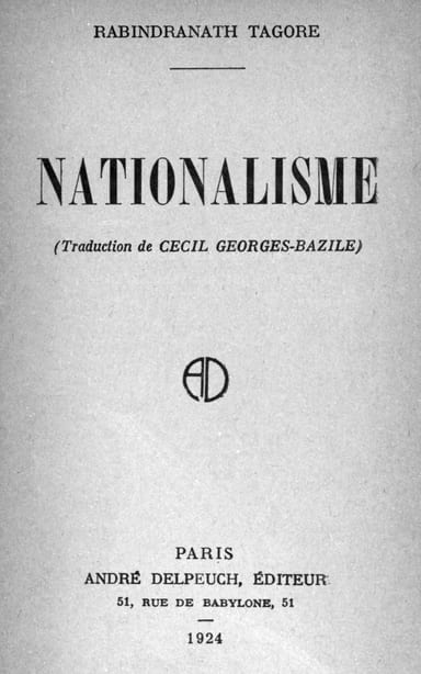 Couverture de Nationalisme par Rabindranath Tagore