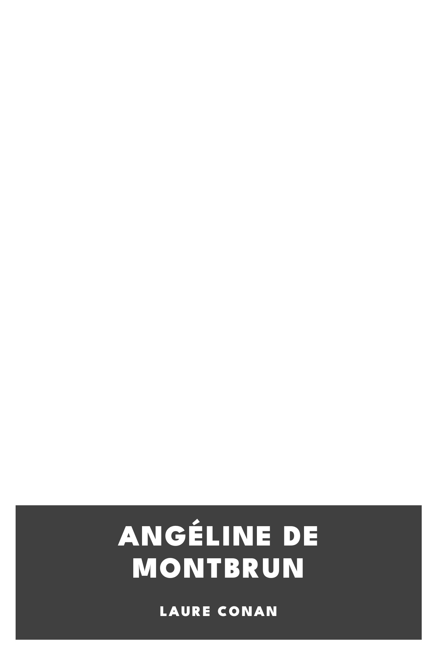 Copertina di Angéline de Montbrun, di Laure Conan