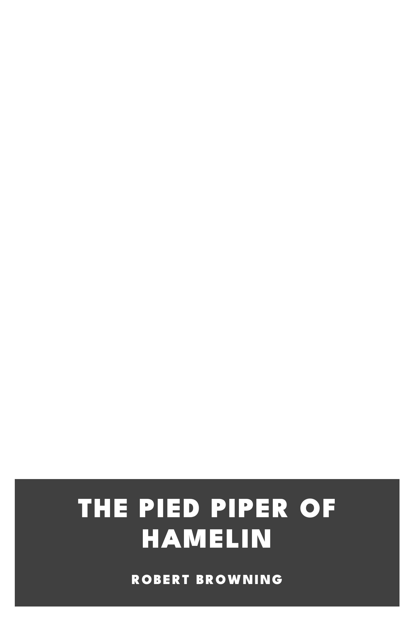 Copertina di The Pied Piper of Hamelin, di Robert Browning
