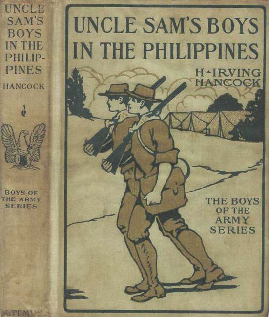 Portada de Uncle Sam's Boys in the Philippines; or, Following the Flag against the Moros, de H. Irving Hancock