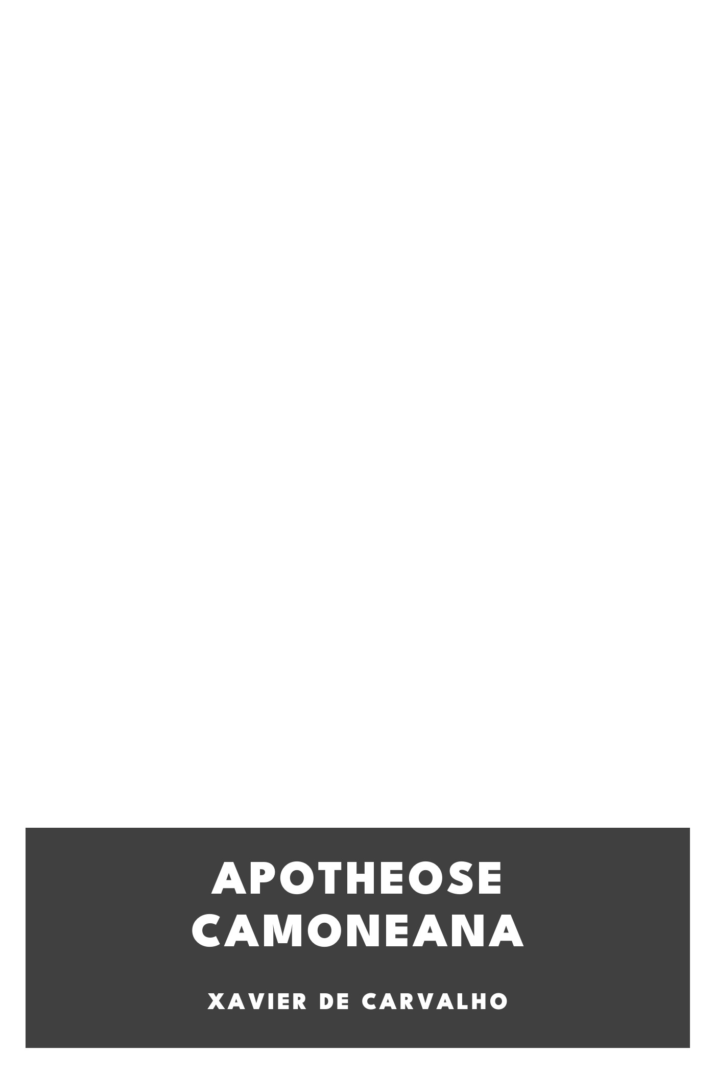 Portada de Apotheose Camoneana, de Xavier de Carvalho