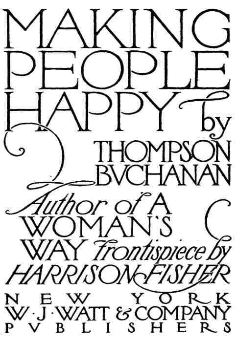 Portada de Making People Happy, de Thompson Buchanan