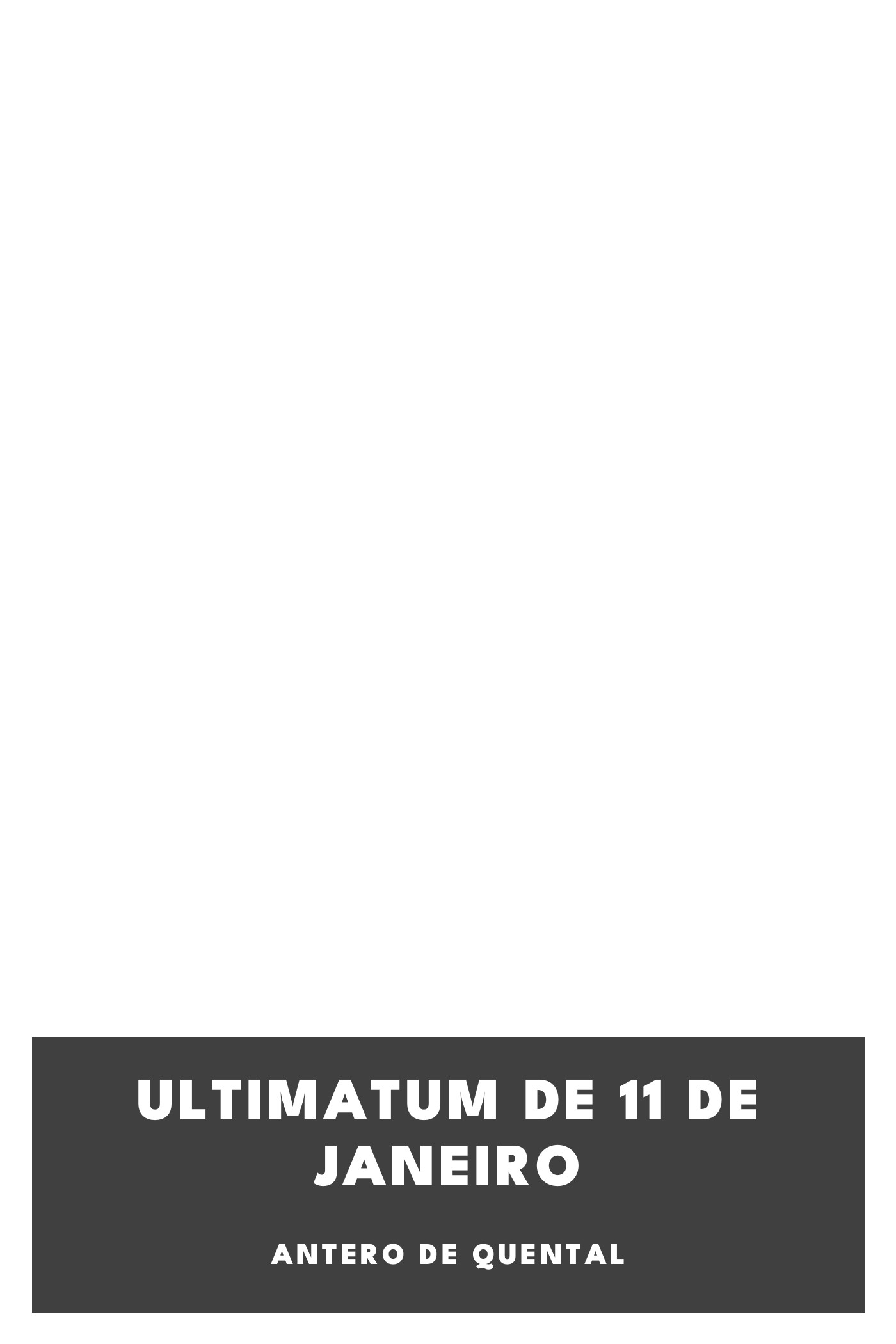Capa de Ultimatum de 11 de Janeiro, de Antero de Quental