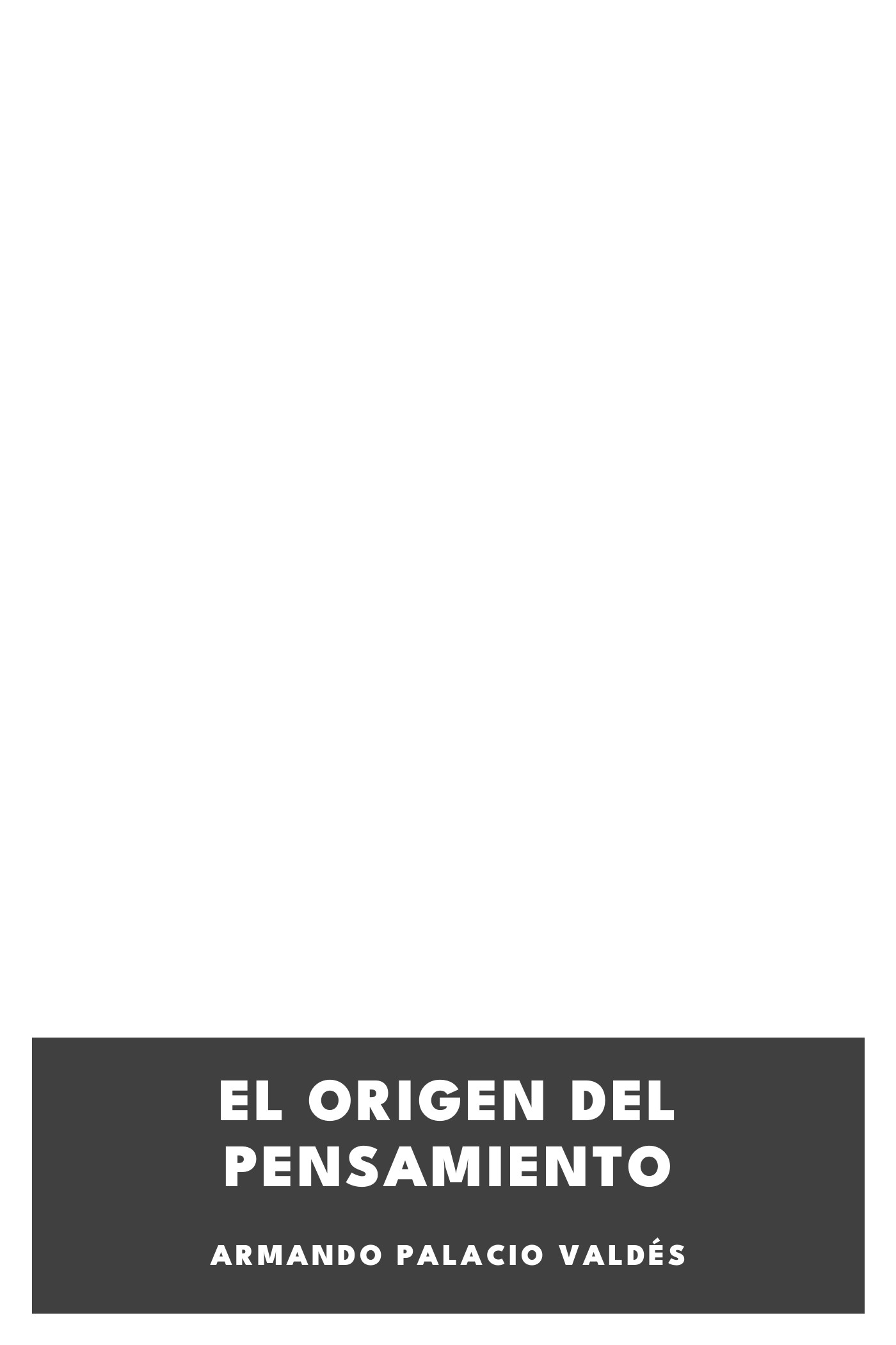 Portada de El origen del pensamiento, de Armando Palacio Valdés