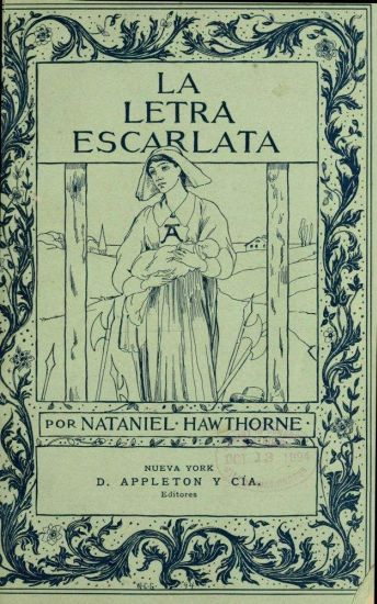 Portada de La letra escarlata / novela escrita en inglés, de Nathaniel Hawthorne