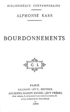 Couverture de Bourdonnements par Alphonse Karr