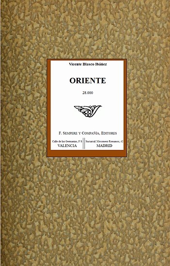 Copertina di Oriente, di Vicente Blasco Ibáñez