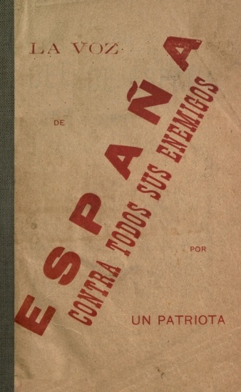 Portada de La voz de España contra todos sus enemigos, de José María Avilés