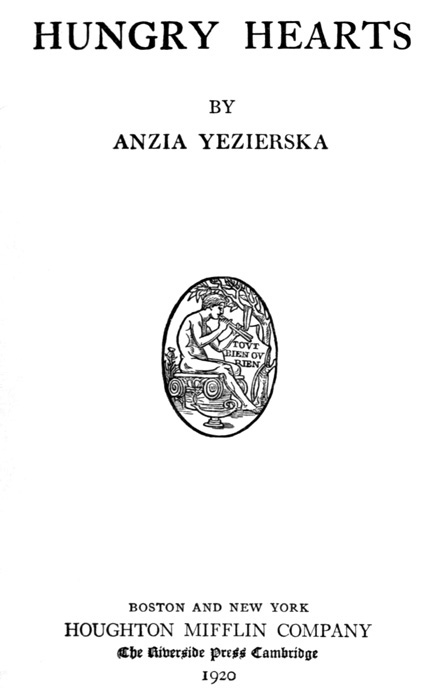 Portada de Hungry Hearts, de Anzia Yezierska
