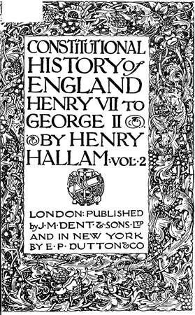 Couverture de Constitutional History of England, Henry VII to George II. Volume 2 of 3 par Henry Hallam