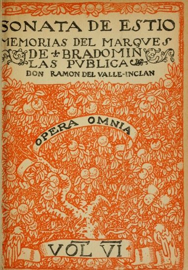 《Sonata de estío: memorias del marqués de Bradomín》封面,Ramón del Valle-Inclán 著