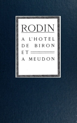 Copertina di Rodin à l'hotel de Biron et à Meudon, di Gustave Coquiot