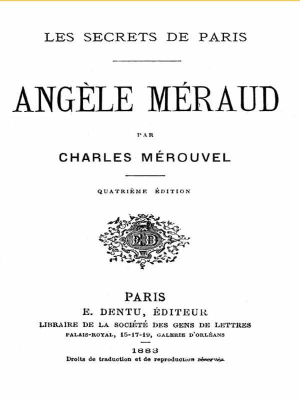 Copertina di Angèle Méraud, di Charles Mérouvel