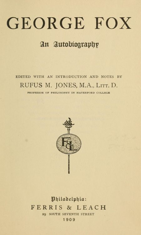 Copertina di George Fox: An Autobiography, di George Fox